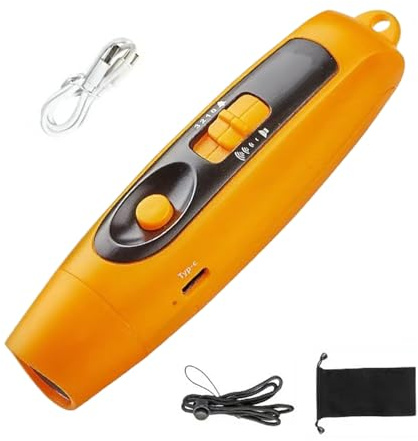 Silbato electrónico – ABS 14 x 3,8 x 3,85 cm | Silbato de mano, alto volumen | Práctico dispositivo de silbato | Silbatos electrónicos LED para entrenamiento deportivo, emergencias SOS y seguridad al
