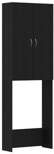 Generico Mobile per Lavatrice Rovere Nero 64x25,5x190 cm,Casa e Giardino,Accessori elettrodomestici,Accessori lavatrici e asciugatrici,Accessori per lavatrici e asciugatrici-862064