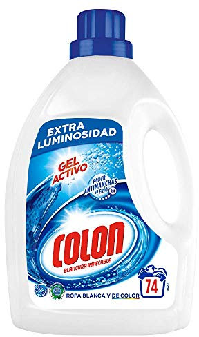 Colon Gel Activo - Detergente para lavadora, adecuado para ropa blanca y de color, formato gel - 74 dosis