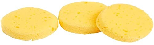 Rayher 3824100 Mal-Schwamm-Set, 3teilig, ca. 7 cm ø, ideal für die Wischtechnik und zum Aufstupfen von Farbe, Gelb