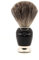 Edwin Jagger 81SB586AMZ Blaireau de rasage classique imitation ébène pur blaireau avec support pour crème de rasage ou savon de rasage pour hommes et femmes (noir)