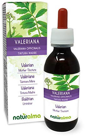 Baldrian (Valeriana officinalis) Wurzeln Alkoholfreier Urtinktur Naturalma - Flüssig-Extrakt Tropfen 120 ml - Nahrungsergänzungsmittel - Veganer