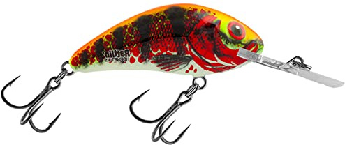 Salmo Rattlin Hornet Floating Wobbler, Salmo Farben:Holo Red Perch, Länge/Gewicht/Laufverhalten/Tauchtiefe:4.5cm / 6g / schwimmend / 1.8-3.4m
