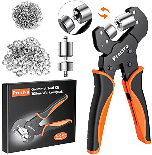 Preciva Occhielli per Teloni Multifunzione, con 400 Occhiello