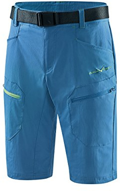 Black Crevice trekkingshorts herr I trekkingbyxor herr korta I herr utomhusshorts I vattenavvisande och snabbtorkande I hållbara och ventilerande vandringsshorts med fickor, blå, 58