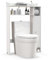 LIFEZEAL Armario sobre el Inodoro, Lavabo, Estante Encima la Lavadora, Armario de Pie para Baño, Ahorra Espacio, 1 Puerta, con Portarrollos, Estante Ajustable, Blanco
