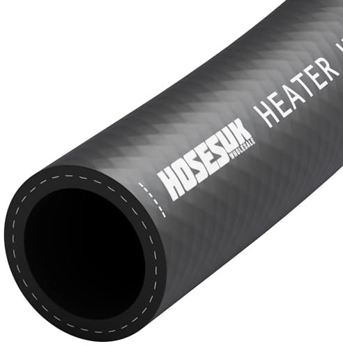 22mm Rubber Car Heater Hose SAEJ20R3 Replacement Water Coolant Pipe Tube Black 2 Metre