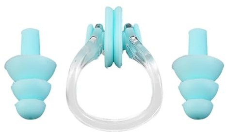 Tapones para los oídos para nadar,Tapones para los oídos de natación para niños,Clip de nariz de buceo impermeable - Tapones de silicona para los oídos para nadar, tapones para los oídos para deportes