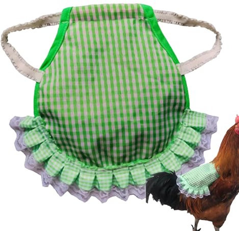 Vibhgtf Sella per pollo, sella per pollo, giacca salvataggio per pollame | Selle medie con cinghie elastiche, protezione per pollame, grembiule protettivo, per prodotti per la cura, verde,