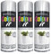 MIXEL Brilliant White Gloss Spray Paint, Quick-Drying Formula, Long-Lasting Protection, DIY Projects, Ideal For Wood, Metal, Plastic, Interior And Exterior Use, 250ml, (3 Pcs)