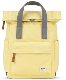 Roka London Canfield B - Zaino piccolo in nylon sostenibile, Citron., S