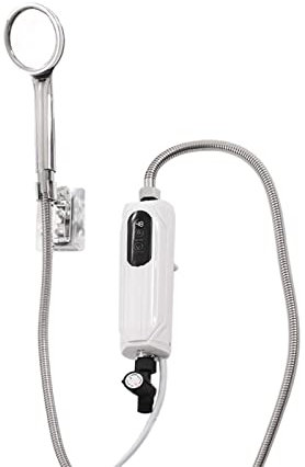 Calentador de agua eléctrico, indicador LED, mini calentador de agua, 5500 W, 220 V, sin depósito, calentador de agua eléctrico, protección contra ebullición en seco, alambre de cobre premium, para