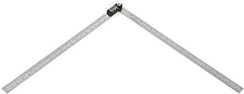Dioche Righello Angolare Digitale Righello Angolare Digitale con Display LCD - Goniometro in Acciaio Inossidabile Premium, Campo di Misurazione 0-360°, Strumento per la Lavorazione del Legno da 500 Mm