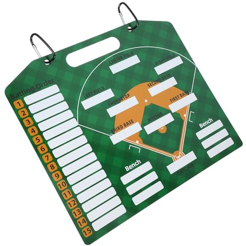 Alipis 1 Set Tableau Magnétique D'alignement de Baseball Tableau Blanc de Baseball Cartes de Composition et Marqueur Pvc Bleu pour Coaching