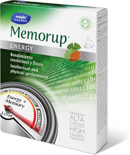 MEMORUP ® Energy | Complemento alimenticio | Memoria y Energía extra | Con L-Taurina + Magnesio + Ginseng + Ginko Biloba + Guaraná + Huperzia Serrata + Zinc | 30 cápsulas | 1 toma al día.