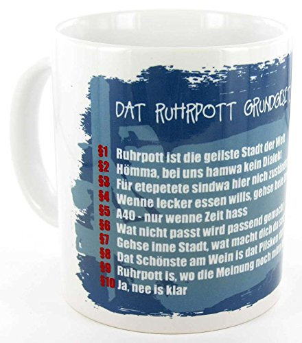 die stadtmeister Keramiktasse weiß Dat Ruhrpott-Grundgesetz