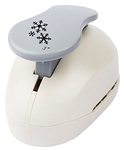 Ideen mit Herz Jumbo-Stanzer, Eiskristalle, Motivgröße: 5,8cm x 5,2cm | Motiv-Locher für Papier | Basteln für Winter & Weihnachten | DIY Tisch-Deko | extra groß