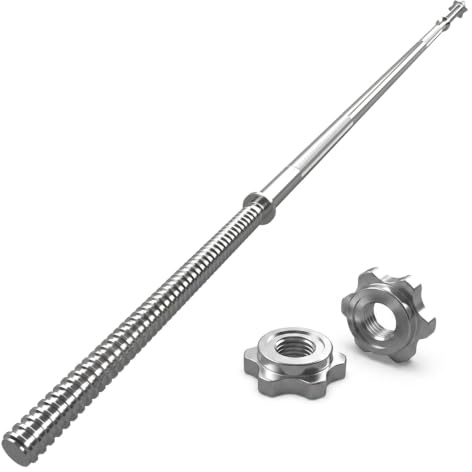 GYM MASTER 5ft Standard Barbell Bar with Spinlock Collars