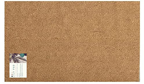 Lily Pad Doormats - extra large coir door mat - country doormat 90 x 60cm - heavy duty doormat with non slip backing - indoor door mat - outdoor sheltered use welcome mat (Blank)