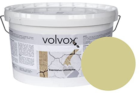 Volvox Espressivo Lehmfarbe - Wandfarbe matt - hohe Deckkraft - streichfertige Naturfarbe PG B acapulco gold 10 L