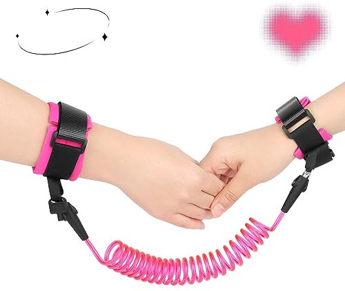 RISVOWO Baby Anti-verlorene Gürtel, 2M Anti-Verloren Handgelenk Gürtel Kinder mit Schloss, 360° Drehung Elastisches, Atmungsaktiv Baumwolle Armgelenk Band, für Reise Outdoor Spazieren