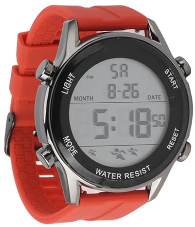 Keenso Montre de Sport, Montre Numérique étanche pour Activités de Plein Air (Rouge)