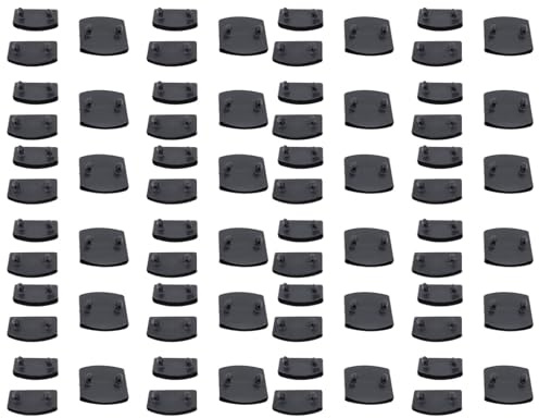 Lot de 72 embouts en plastique pour lattes de lit, embouts centraux, connecteurs en plastique, accessoires de meubles pour maintenir et sécuriser les lattes, noir