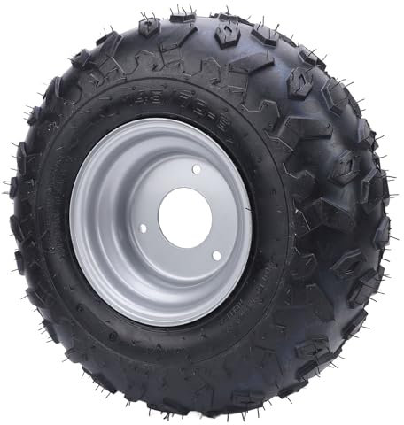 145/70 6 Reifenräder mit Rand, 6 Zoll ATV Go Kart Vordere oder Hintere Reifen und Felgen für ATV, UTV, Quad, Offroad, Go Cart, 3 Montagelöcher