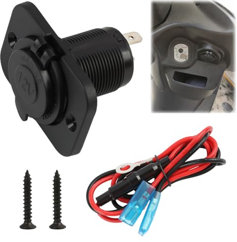 12v Cigarette Socket, Toma Mechero, Zócalo Encendedor con Fusible, Mechero Encendedor Coche, Enchufe para Encendedor de Cigarrillos de Coche, Compatible con 12V/24V, Impermeable y Fácil Instalación ﻿