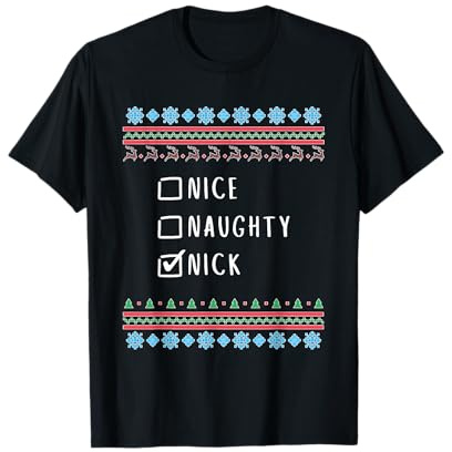Simpatico Birichino Natale Nick Maglione Brutto Maglietta
