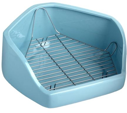 Coin Toilette Lapin, bac à litière pour Petits Animaux - Poêle d'angle pour Petits Animaux,Coin Cage, bac de Toilette, à litière pour Lapin | Bac à Amovible en Fil métallique pour a