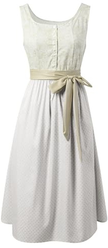 Dirndl Donna Dirndl Donna Lungo Abito da Festa della Birra Elegante da Cosplay per con Gilet Pizzo e Grembiule Perfetto Tracht Matrimonio
