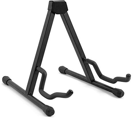 TIGER Universal Zusammenklappbarer A-Rahmen- Gitarrenständer für E-Gitarre, Akustik-, Klassik- und Bass-Gitarre