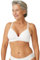Naturana® Soft-BH ohne Bügel mit Schale [Cup A-D] Optimaler Sitz & maximaler Halt Dank Schnittführung & Breiten Trägern I T-Shirt BH I BH Damen ohne Bügel I BH bügellos 95 Weiss B
