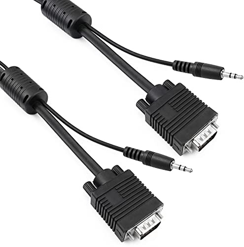 BeMatik - Super cable VGA con jack de audio de 3,5 mm macho macho de 1 m