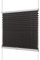 Ventanara® Plissee ohne Bohren Anthrazit Klemmfix Plisseerollo Faltrollo verspannt inklusive Premium Klemmträger 60 x 130 cm