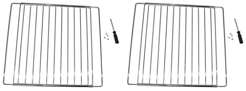 Ufixt Universal Extendable Oven Shelves | Adjustable Grill Rack Grids | 2 Pack 350mm-560mm Width x 320mm Depth | compatible with Moffat