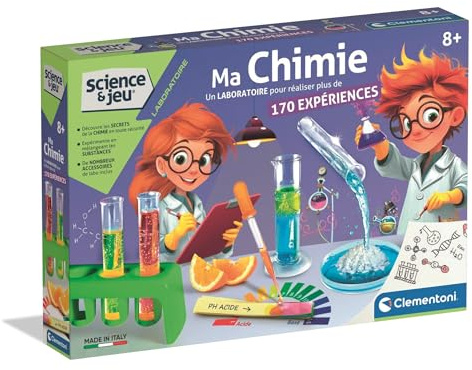 Clementoni Chemistry Set - Scientific Games - Chemistry Skills - Ages 8-12 - Unisex - Medium Size