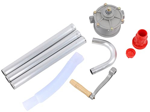 Greensen Kurbelpumpe, 29 L/min Umfüllpumpe Rotierende Fasspumpe Aluminiumlegierung Kurbelfasspumpe Fasspumpe Handpumpe für Umfüllen Flüssigkeiten Benzin Dieselöl Schmieröl