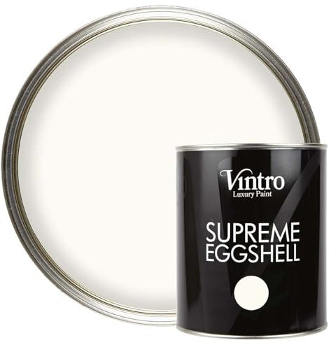 Vintro Paint | Satin Furniture Paint | Off-White | Wood | Trim | Metal | Eggshell Finish | 1 Litre (Nymph)