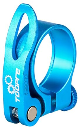 Tråd Sadelklo Snabbkoppling Sadelstolpe Sadelklämma Klämring För MTB Och Racercykel Blå 31,8 Mm 34,9 Mm