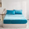 DXHOME Winter Spannbettlaken 140x200cm Boxspringbett Teddy Plüsch Bettlaken Flauschige Warme Türkis Blau Cashmere Touch Samt Milchfleece Spannbetttuch Mädchen Spannbettlaken für Topper bis 25-30 cm