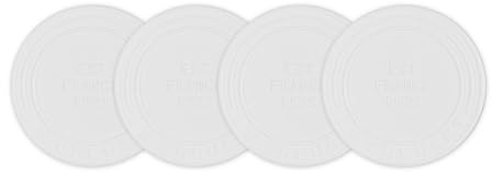 Le Creuset Silicone Coasters (est. 1925), Set of 4, White