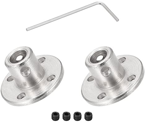 DMiotech 2pz 6mm Flangia Giunto Connettore Rigido Guida Albero Supporto Giunto Albero Giunto con M1.5 Esagonale Chiave e Viti per Fai-da-Te RC Modello Motori