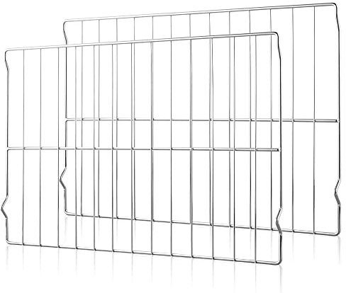 [Upgraded] 2Pcs Range Oven Racks W10256908 for Whirlpool/KitchenAid/Roper/Maytag/Kenmore Range, Replaces W10138079, 3195710, W10179196, 24 x 15.75 Size, Not Universal
