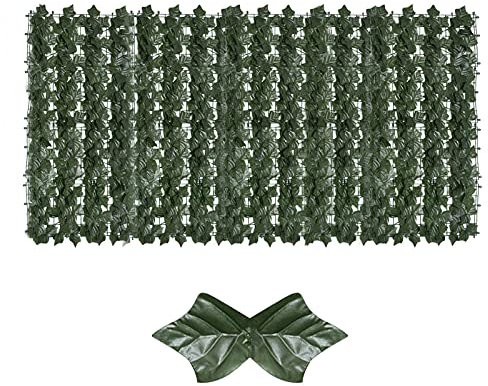 INPETS Clôture de confidentialité en Feuilles artificielles, Rouleau de clôture en Treillis Extensible en Feuille de Lierre de 1 x 3 m, Protection Contre Les UV