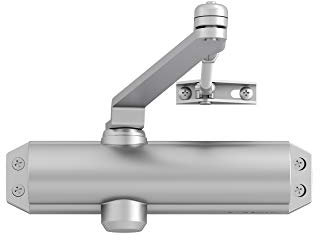 Tesa Assa Abloy DC120-1-DEV1- Cierrapuertas Brazo Articulado Para Puertas Plata DC120 Con Retenedor