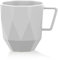 Mahlwerck Porzellan, Kaffeetasse Design Poly, große moderne Porzellantasse, Pearl White, glossy, 400 ml