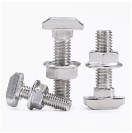 TULDYS 10 jeux de boulons à tête de marteau M5-M8 T, connecteur de boulon en T, vis for profils en aluminium 20/30/40/45, écrous à bride hexagonale(10 Set,20- M5x20mm)