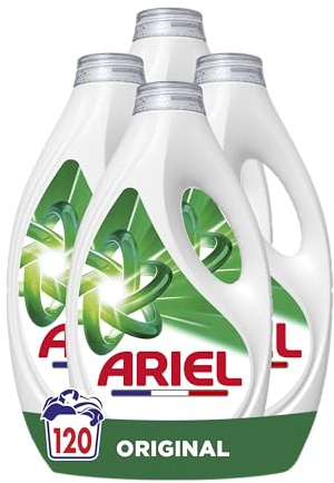 Ariel Lessive Liquide, 100 Lavages, Original, Action détachante en 1 seul lavage, fabriqué en France